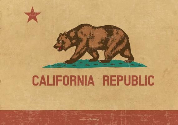 571x400 Grunge Flag Of California California Bear