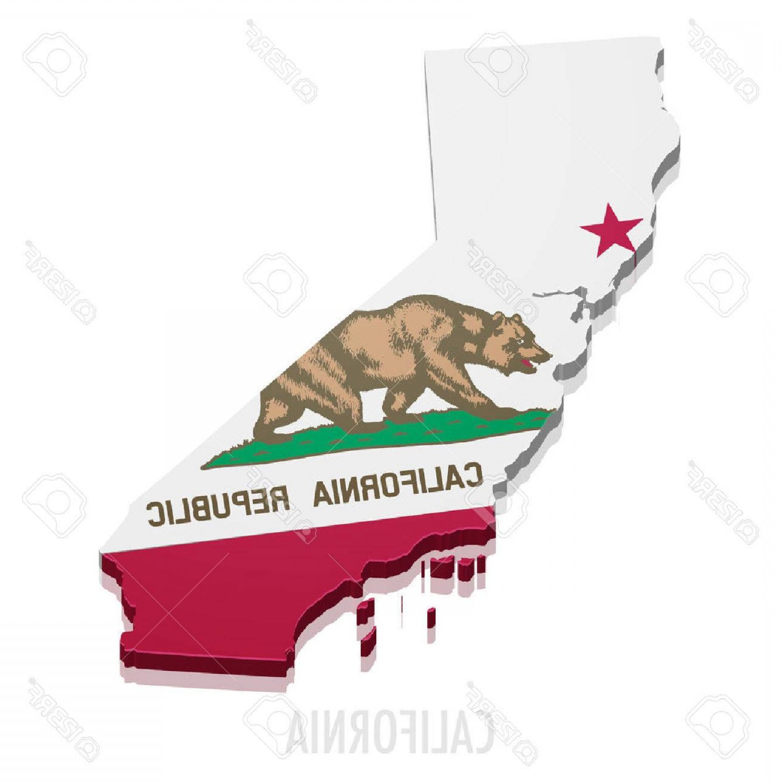 1560x1560 Photostock Vector Detailed Illustration Of A Map Of California