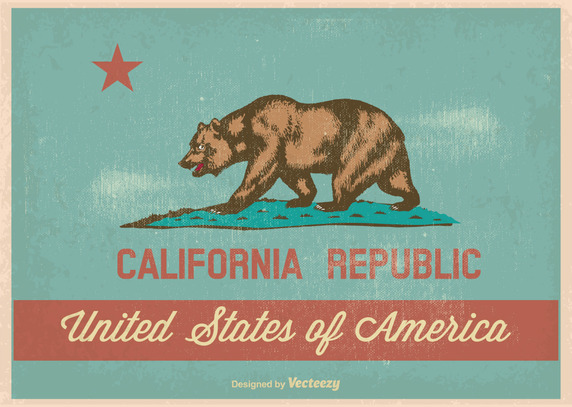 572x407 Vintage Style California Flag Vector Free Vector Download In .ai