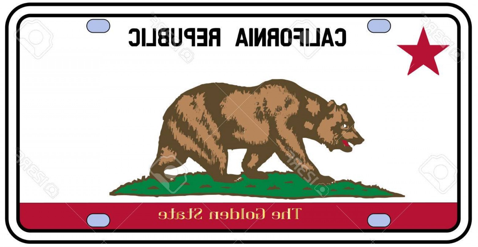 1560x806 Photostock Vector California License Plate In The Colors Of The
