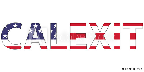 500x250 Word Calexit Flag Usa Us To California State, The Formation Of The