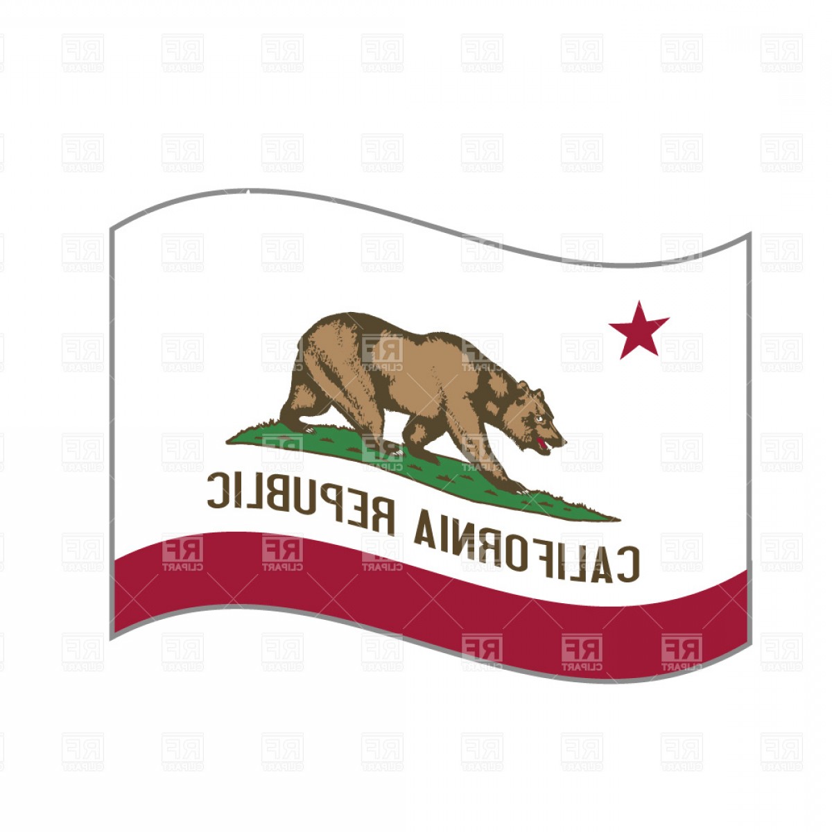 1200x1200 California State Flag Vector Clipart Arenawp