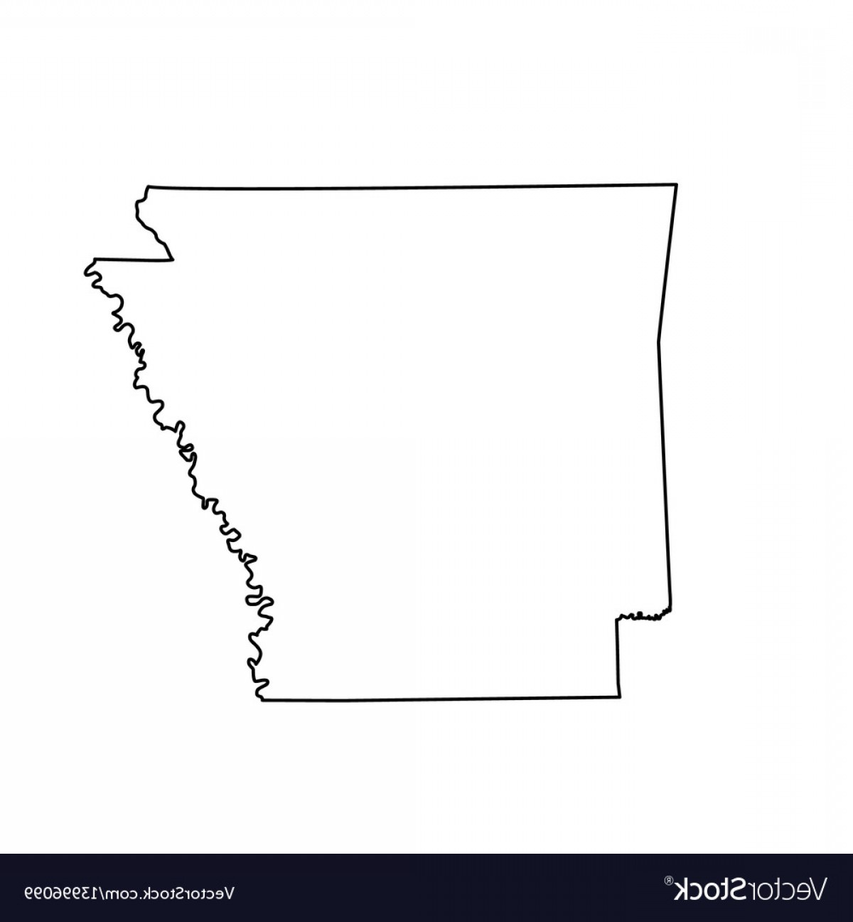 1200x1296 Map Of The Us State Arkansas Vector Arenawp