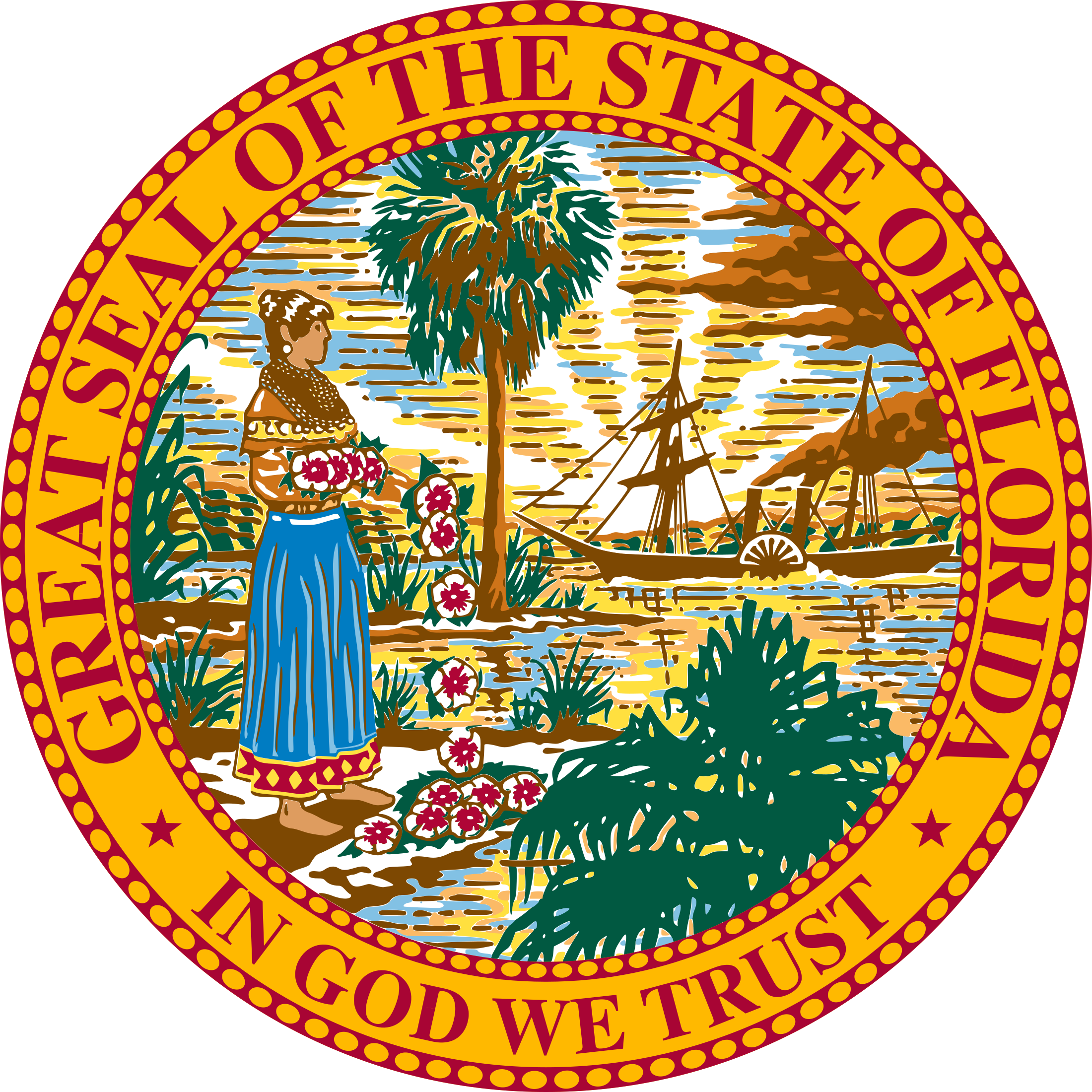 2200x2200 Florida State Seal Png Amp Svg Vector