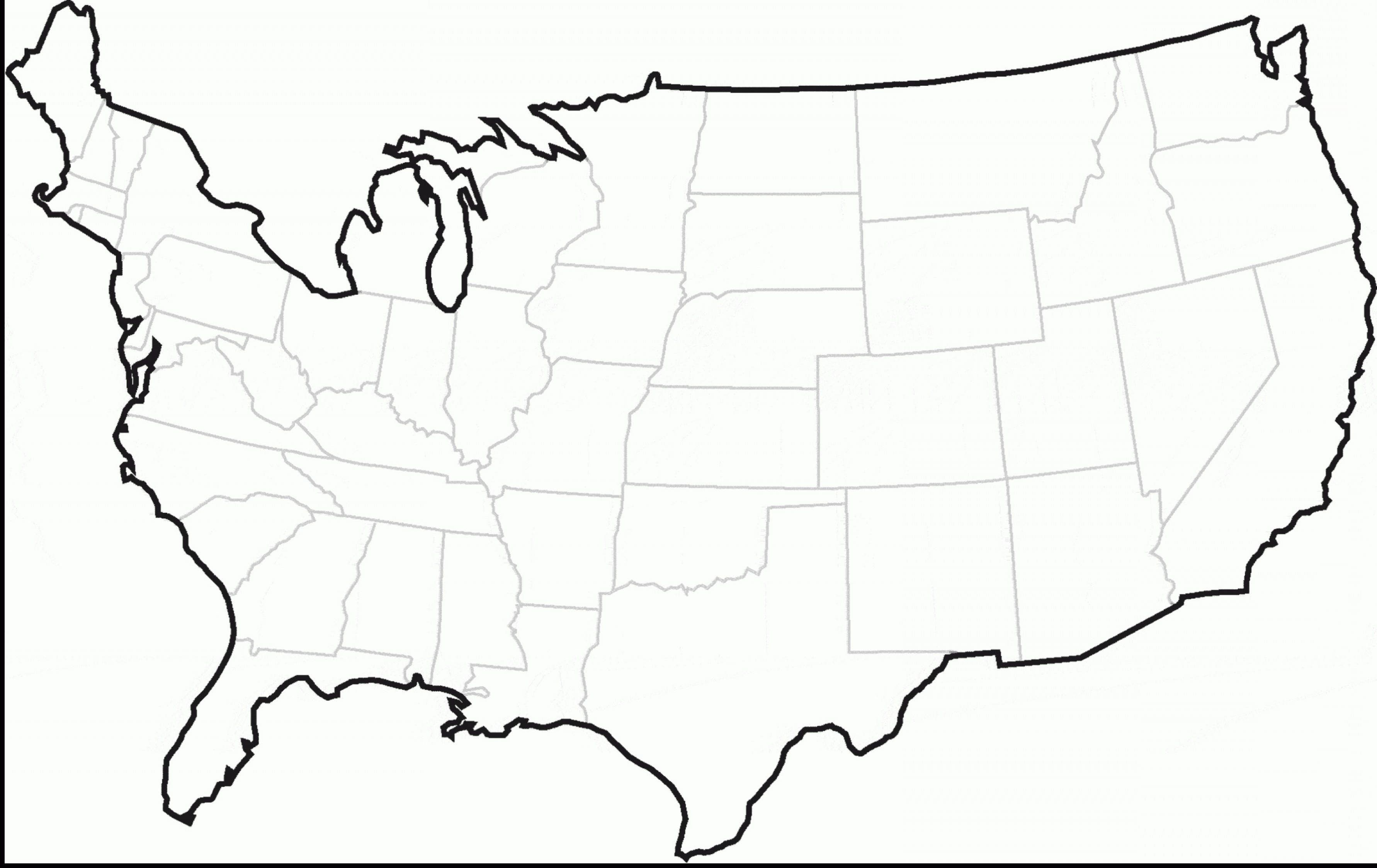 3564x2246 Usa Canada Map Outline California State Outline Vector Arenawp