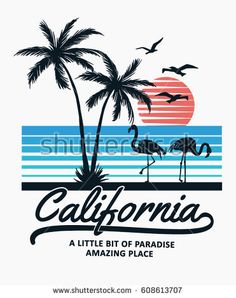 236x298 California Typography For T Shirt Print , Vector Illustration