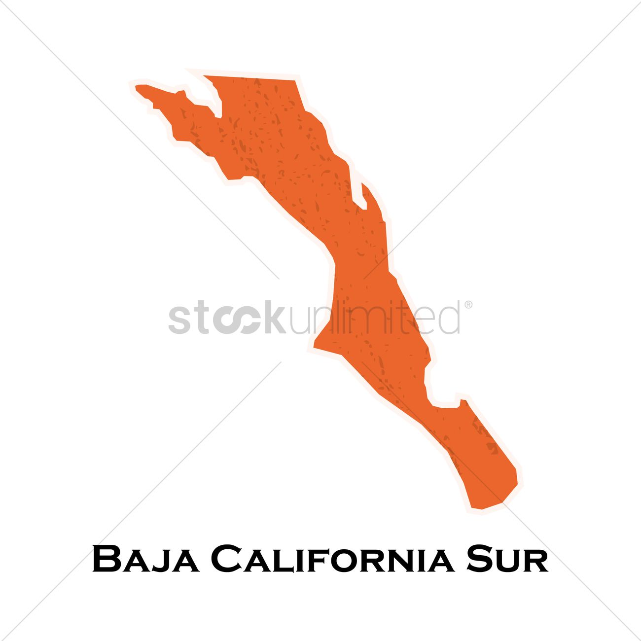 1300x1300 Baja California Sur Vector Image