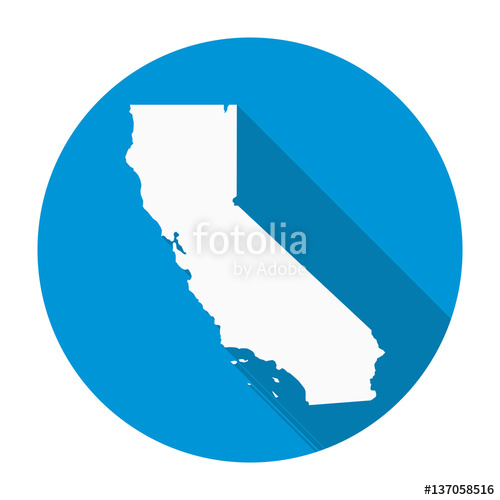 500x500 California Map Flat Icon Stock Image And Royalty Free Vector