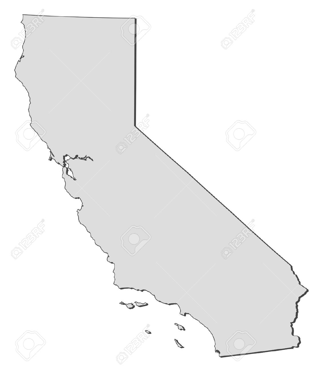 1129x1300 California State Map Graphic Royalty Free Library