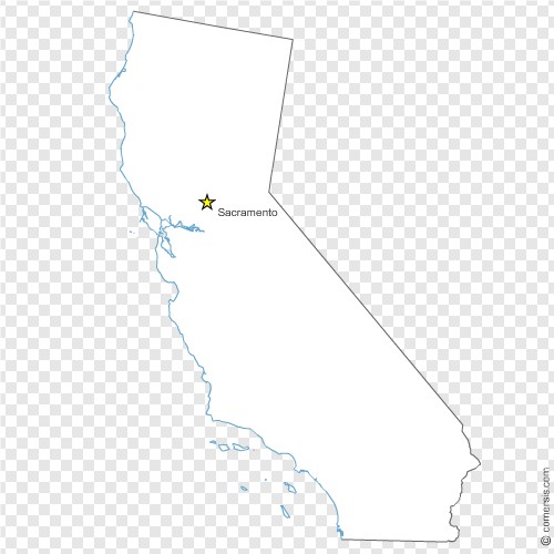 500x500 California (Ca) Us State Free Vector Map