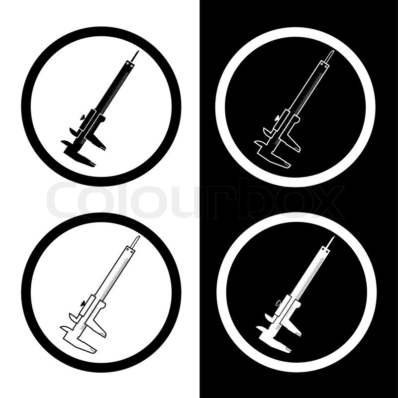 800x800 Vector Icon Of Caliper Stock Vector Colourbox