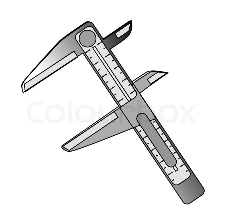 800x783 Vector Vernier Callipers Stock Vector Colourbox