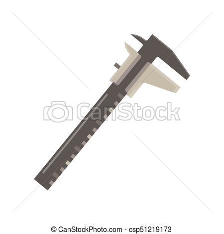 450x470 Caliper Icon Vector Illustration Isolated Measure Equipment White