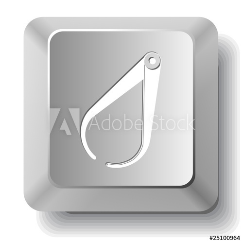 500x500 Caliper. Vector Computer Key.