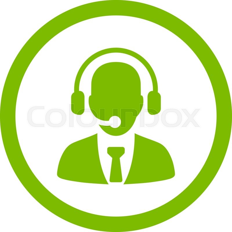 800x800 Call Center Vector Icon. This Rounded Flat Symbol Is Drawn With