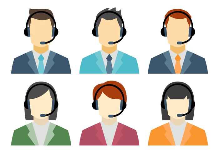 700x490 Call Center Avatar Vectors