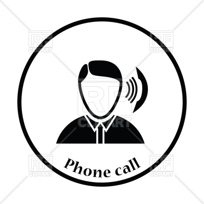 400x400 Businessman Avatar Making Telephone Call Icon Vector Image