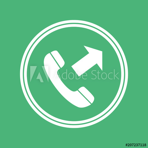 500x500 Outgoing Call Icon Vector, Mobile Application User Interface Sign