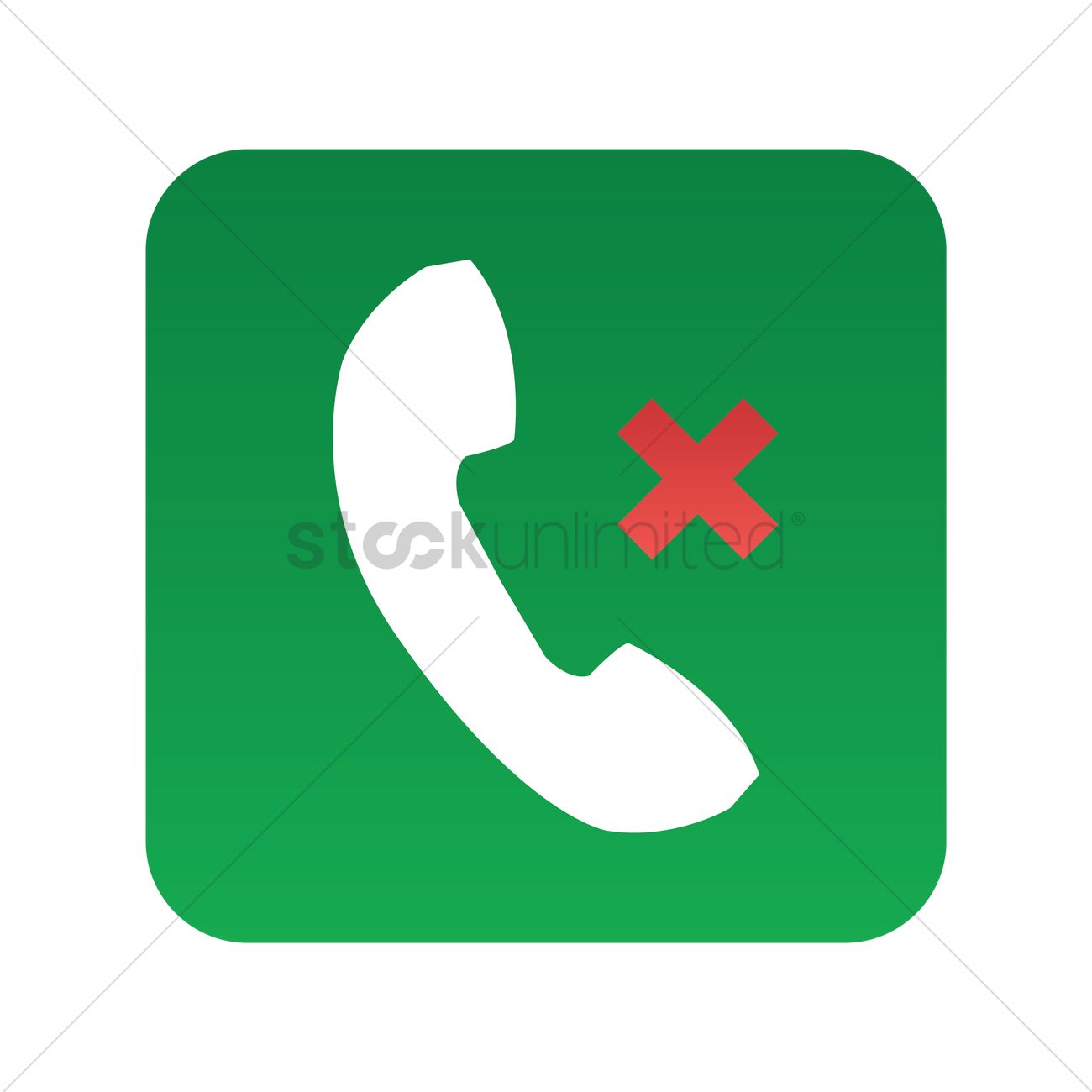 1300x1300 Reject Call Icon Vector Image