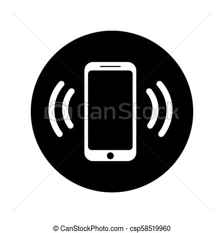 450x470 Ringing Phone Icon In Circle. Mobile Call Icon. Ringing Phone Icon