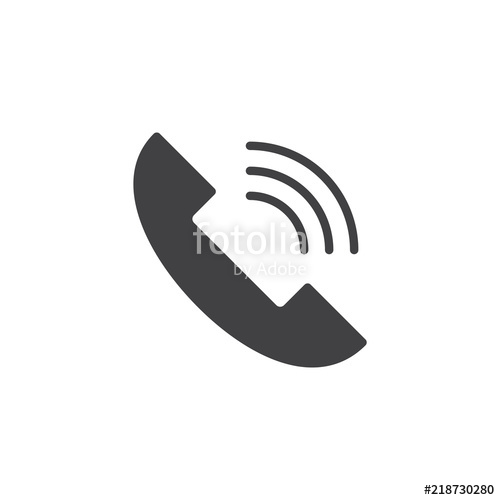 500x500 Phone Call Vector Icon. Filled Flat Sign For Mobile Concept And