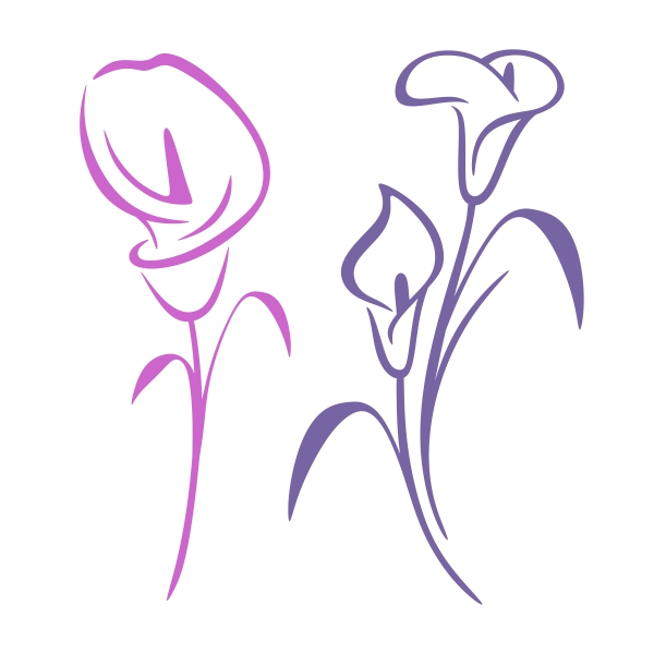 600x600 Purple Clipart Calla Lilies ~ Frames ~ Illustrations ~ Hd Images