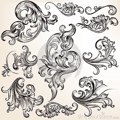 400x400 Collection Of Vector Calligraphic Flourishes Tattoo Ideas
