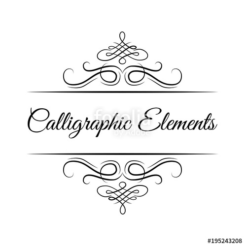 497x500 Calligraphic Design Elements . Decorative Swirls Or Scrolls