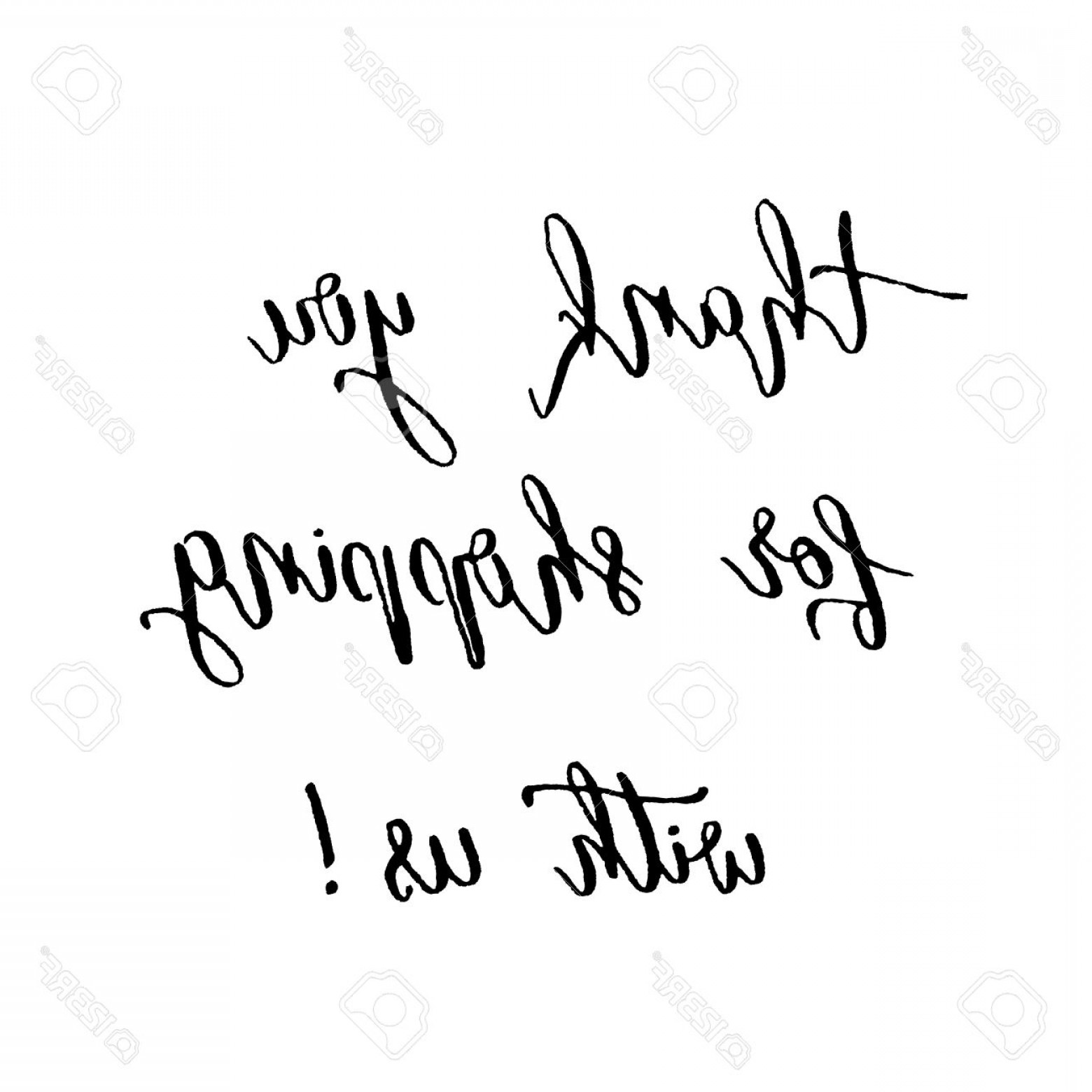 1560x1560 Photostock Vector Thank You For Shopping With Us Hand Lettering