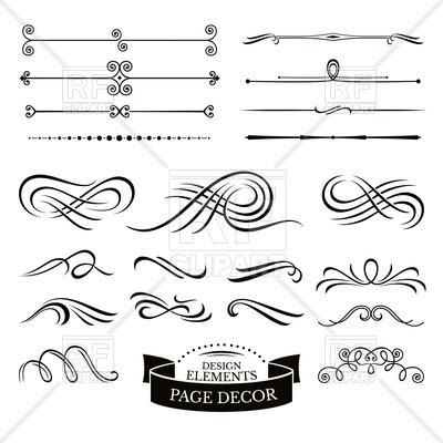 400x400 Calligraphic Design Elements