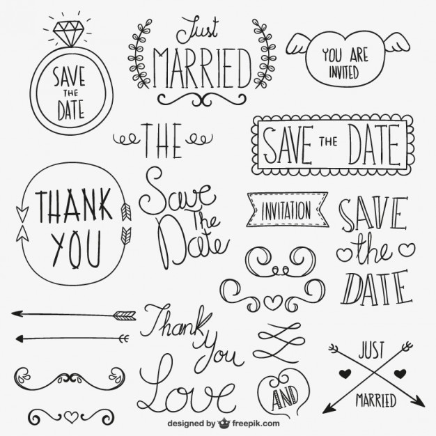 626x626 Calligraphic Wedding Ornaments Vector Free Download