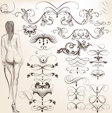 363x368 Calligraphy Elements Free Vector Download (29,357 Free Vector) For