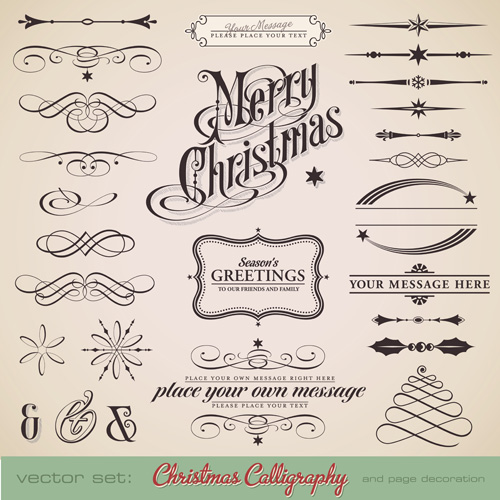 500x500 Christmas Calligraphy Vector Ai Format Free Vector Download