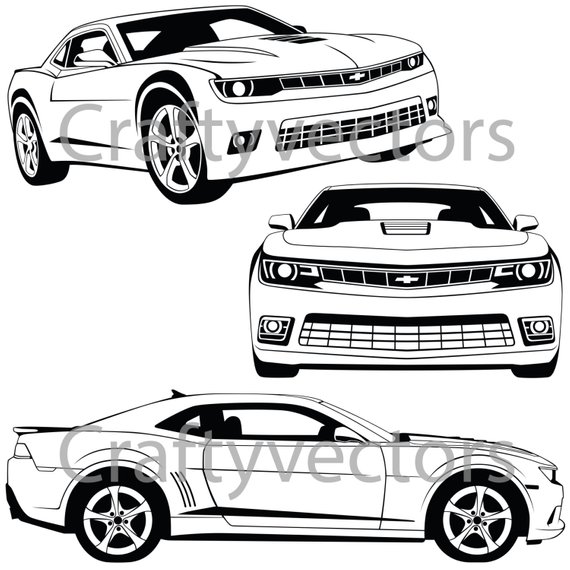 570x570 Chevrolet Camaro 2015 Vector File Etsy
