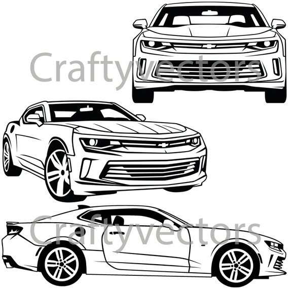 570x570 Chevrolet Camaro 2016 Vector Svg Cut File Etsy