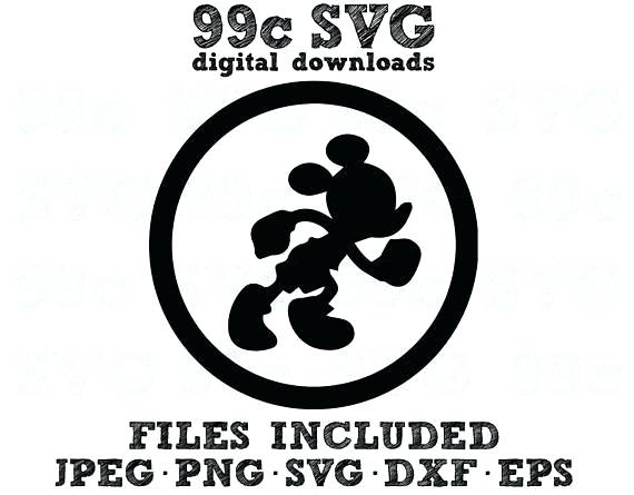 570x445 Run Mickey Mouse Vector Cut File Design Silhouette Cameo Vinyl