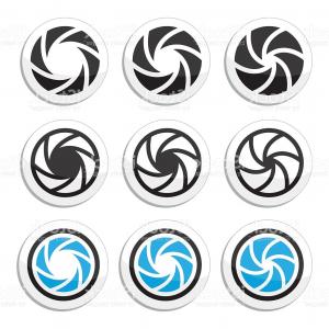 300x300 Camera Shutter Aperture Vector Icons Set Gm Sohadacouri