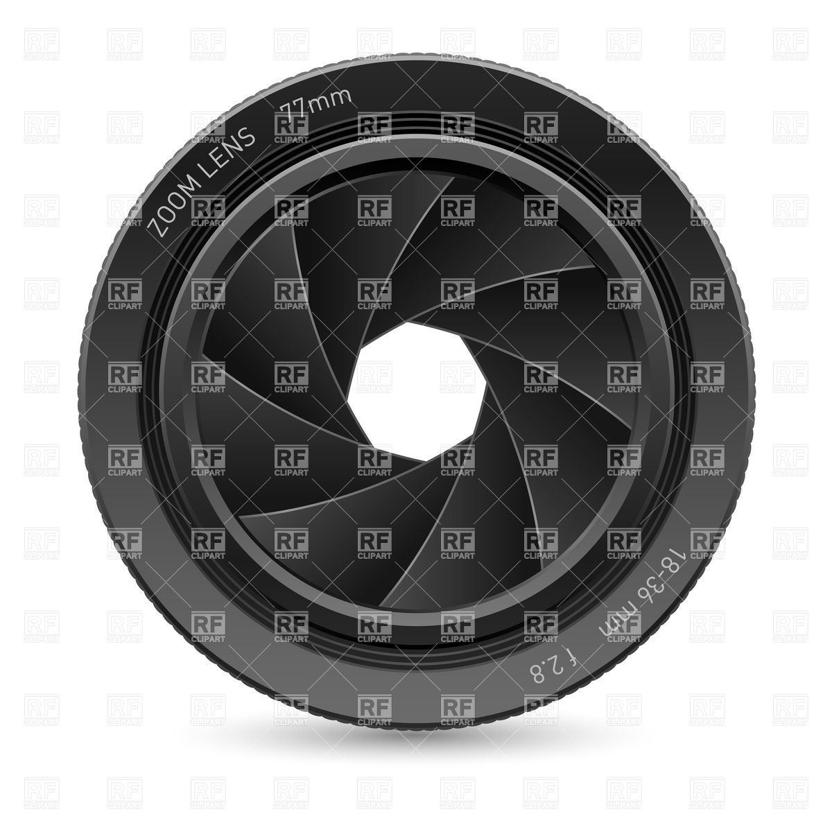 1200x1200 Camera Lens With Shutter Aperture Vector Image Vector Artwork Of