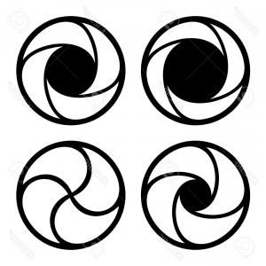 300x300 Photostock Vector Camera Shutter With Different Open Aperture