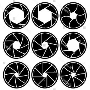 300x300 Photostock Vector Set Of Colorful Camera Lens Aperture Icons