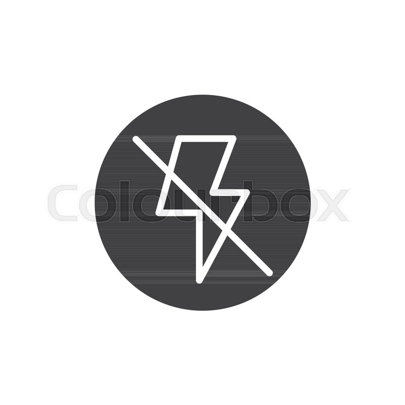 800x800 Camera Flash Off Icon Vector, Filled Flat Sign, Solid Pictogram