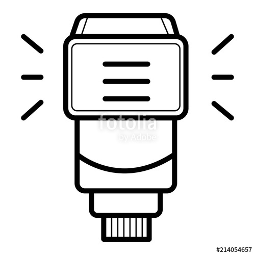 500x500 Camera Flash Rounded Icon. Stock Image And Royalty Free Vector