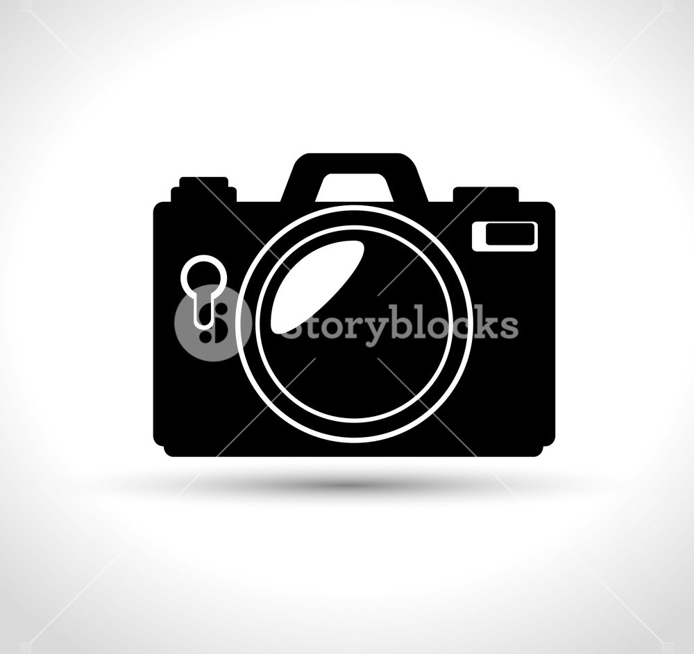 1000x943 Compact Photo Camera Flash White Background Design, Vector