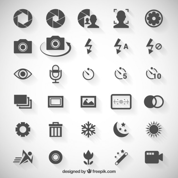 626x626 Camera Option Icons Vector Premium Download