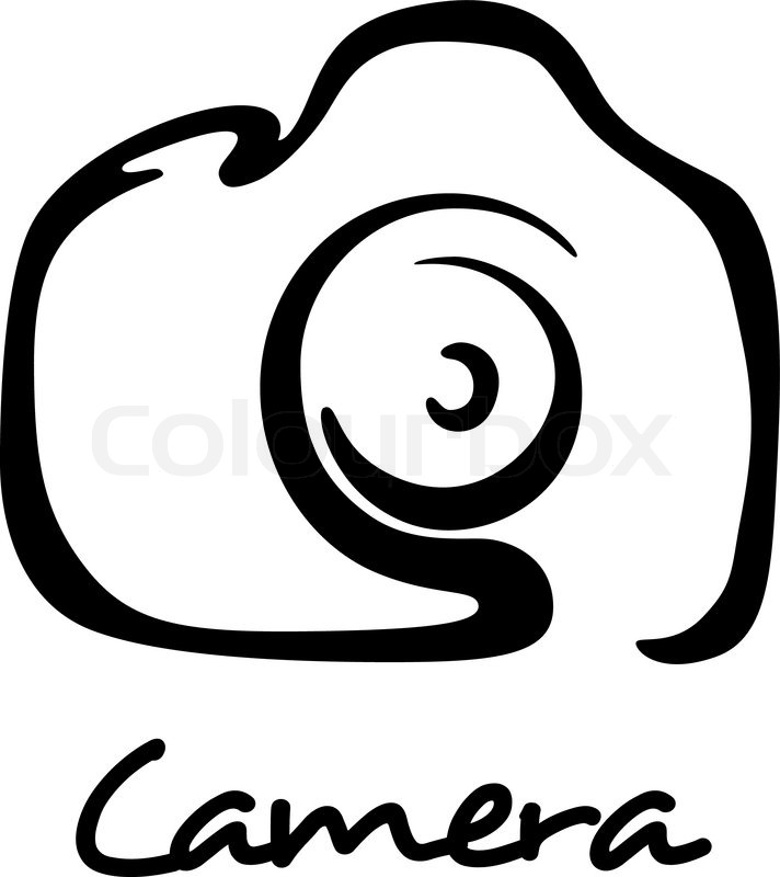 712x800 Digital Camera Icon, Symbol Or Logo In Outline Style For Art
