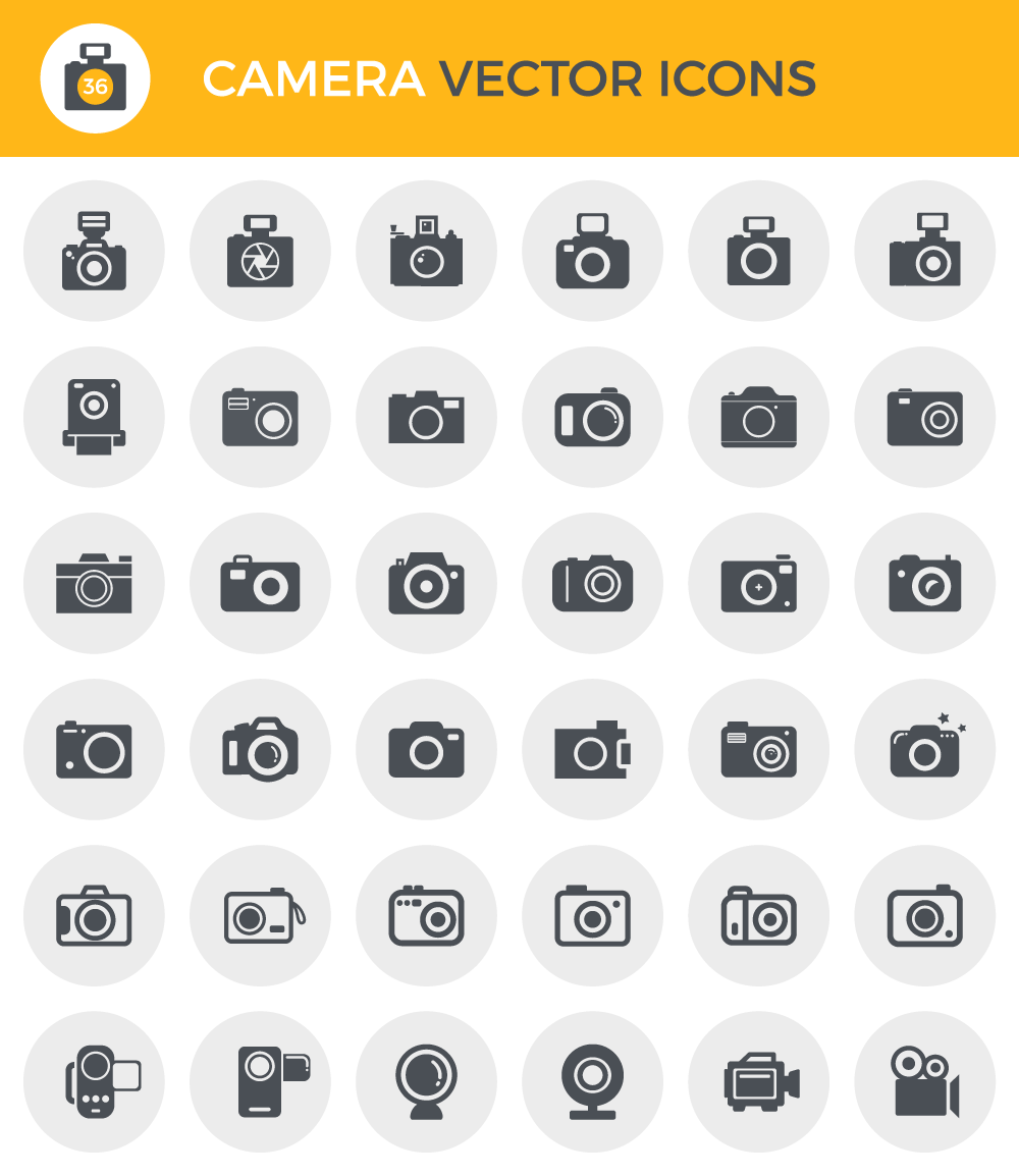 1000x1154 Free Vector Art Camera Icons The Graphic Mac