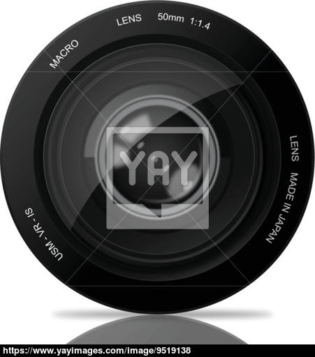 451x512 Eye In Camera Lens Vector