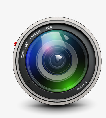 370x414 Beautifully Designed Camera Lens Vector, Camera Vector, Lens