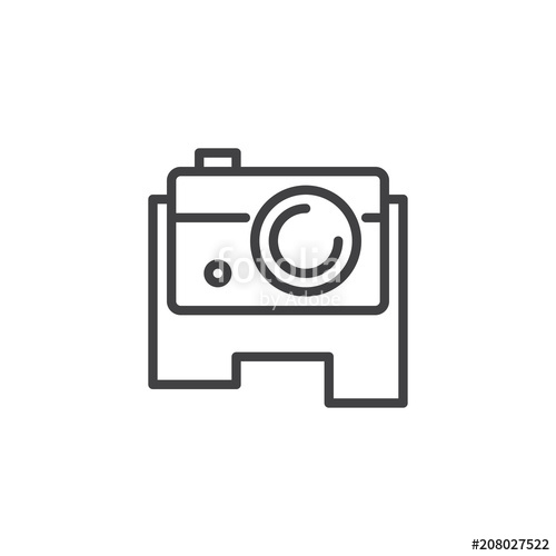 500x500 Photo Camera Outline Icon. Linear Style Sign For Mobile Concept