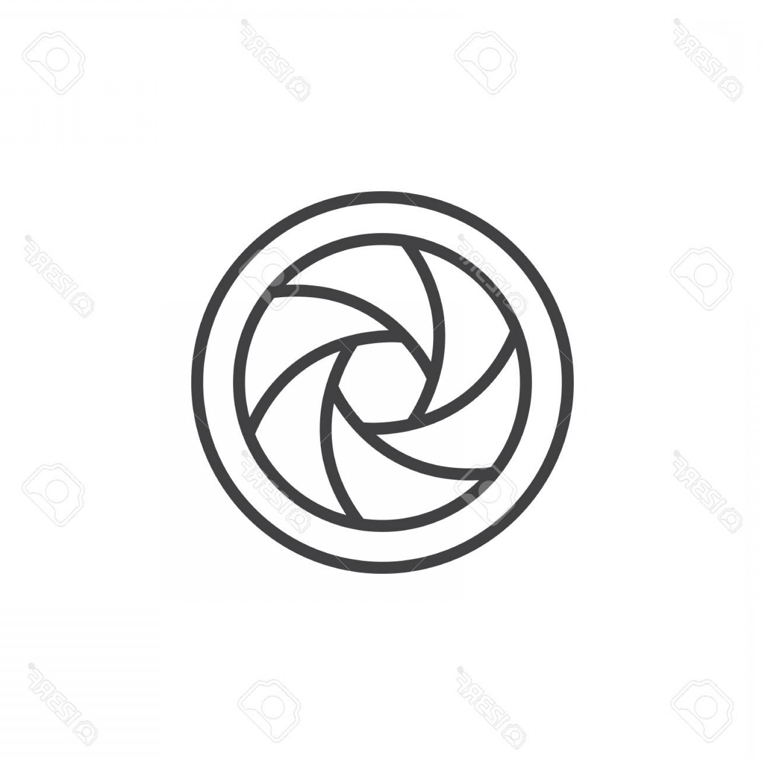 1560x1560 Photostock Vector Camera Shutter Line Icon Outline Vector Sign